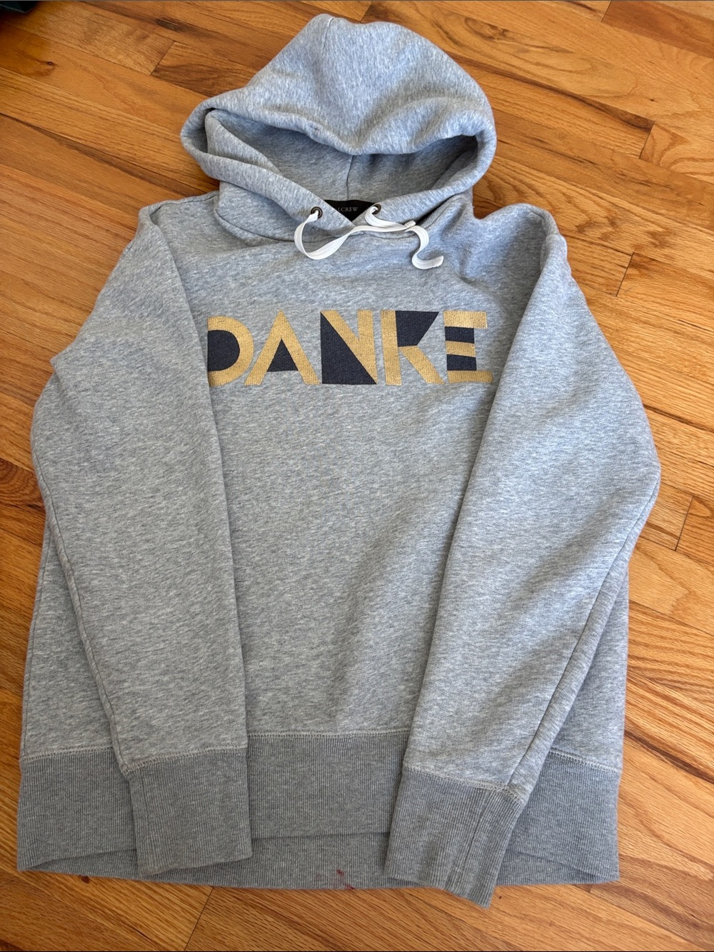 Danke Women’s Grey Hoodie with Gold Logo